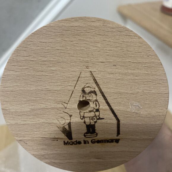 Christian Ulbricht Seiffener Nutcracker 15.5" Germany Natural Wood Half Mustache - Picture 12 of 12